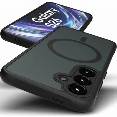 Produktbild von Hülle für Samsung Galaxy S26 - MagSafe Case Schwarz Matt Dünn, Magnetische Schutzhülle mit Kameraschutz, Stoßfest