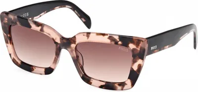Image de Lunettes de soleil pour femme Pucci EP0202, couleur havane, 54/19/140