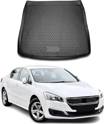 Image de Tapis de coffre pour Peugeot 508 SW 2010-2019 Caoutchouc TPE Noir