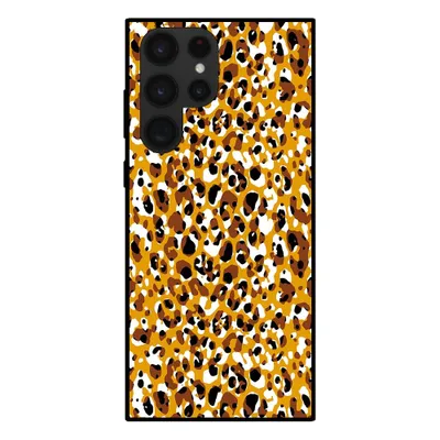 Produktbild von Smartphonica Telefoonhoesje voor Samsung  Galaxy S23 Ultra met panterprint - TPU backcover met luiaardprint - Bruin