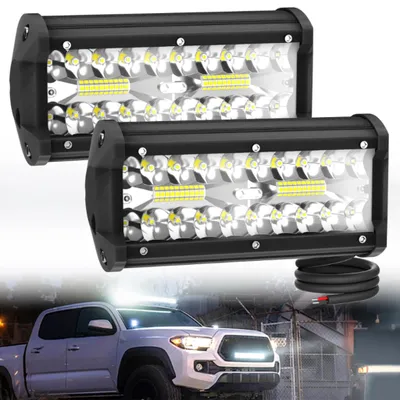 Zdjęcie produktu dla UISEBRT, 4 reflektory LED o mocy 120W każdy, oświetlenie terenowe o klasie IP67, wytrzymałe, przeznaczone do samochodów, łodzi i rolnictwa, idealne do ATV, SUV-ów i Jeepów