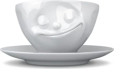 Immagine prodotto di FIFTYEIGHT PRODUCTS T014301 FIFTYEIGHT Kaffeetasse 200ml - Glücklich weiß