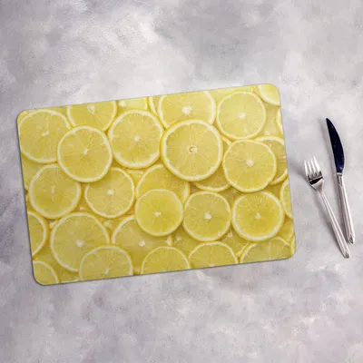 Produktbild von Tischset 6x45x30 cm Platzset Tischmatte Platzmatte Untersetzer - Farbige Früchte