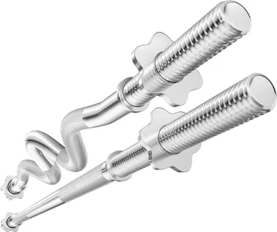Produktbild von Hop-Sport Hantelstangenset – Langhantelstange 167 cm & super SZ- Stange 120 cm – verchromt und gerändelt Ø 30 mm