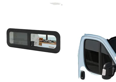 Productafbeelding van Ramen voor campers, duurzaam gehard glas, eenvoudige installatie met lijm, zwart