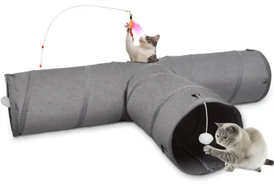 Productafbeelding van Grote katten tunnels met drie ingangen, gemaakt van Oxford-stof