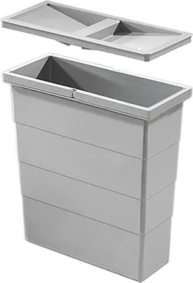 Image de Corbeille intérieure Hailo 1122459 avec couvercle 12 L 320 x 141 x 350 mm 2 poignées