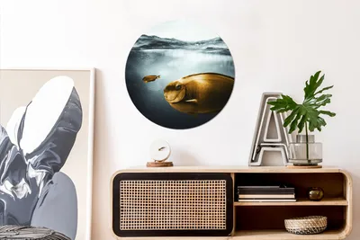 Produktbild von MuchoWow® - Wand Kreis - Das Schlafzimmer - Die Bilder - Wandmalerei - Kunst für das Haus - das Plastik