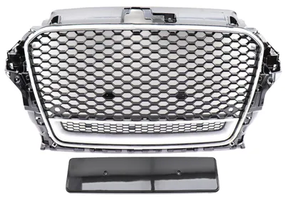 Kühlergrill Sportgrill Waben Schwarz Glanz für Audi A3 8V 2012-2016 nicht S-Line – Produktansicht