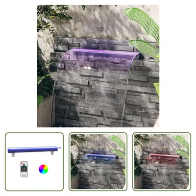 Obrázok produktu pre The Living Store Vodopádový prvok s RGB LED akrylový 90 cm