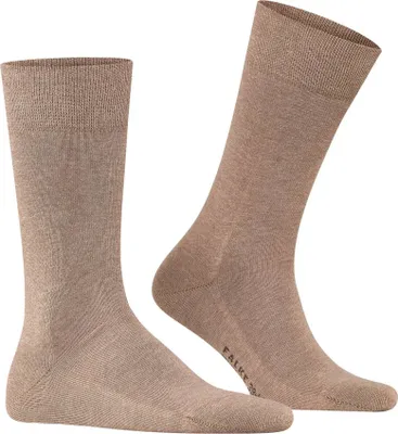 Image de FALKE chaussettes homme - Sensitive London, bas, uni, mélange de coton marron clair 47-50