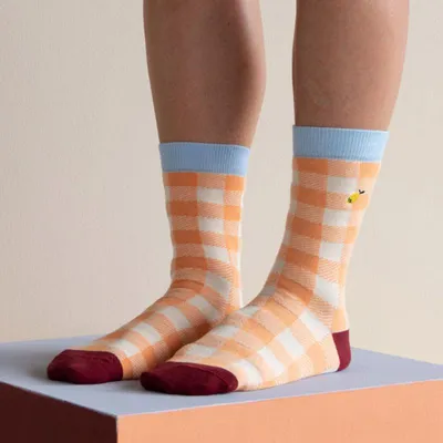 Produktbild von Sticky Lemon Socken, Karomuster | Beerenmuster - Größe 28-31