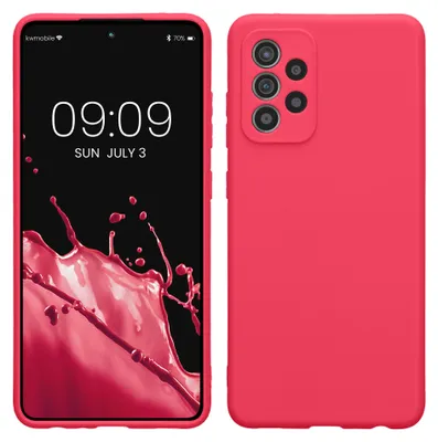 Produktbild von kwmobile Handyhülle für Samsung Galaxy A52 / A52 5G / A52s 5G Hülle - weiches Handy Silikon Case - Schutzhülle Cover - Neon Pink