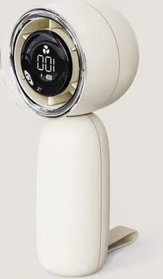 Image de Ventilateur de table - batterie de 3000 mAh - voyant LED - sans fil - 5 vitesses - portable