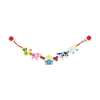 Produktbild von Goki Kinderwagenkette Bauernhoftiere, Junge/Mädchen, Metall, Holz, Mehrfarbig