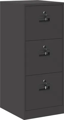 Immagine prodotto di vidaXL Armadio per archiviazione nero 44 x 50 x 106,5 cm Acciaio laminato a freddo