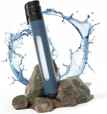 Produktbild von Outdoor-Wasserfilter für Camping und Notfall mit Sichtfenster - 3000L Filter in Blau
