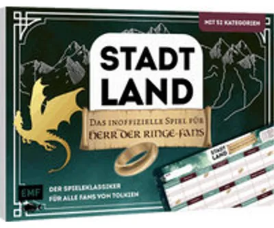 Produktbild von Stadt, Land, das inoffizielle Spiel für Herr der Ringe-Fans - Der Spieleklassiker für alle Fans von Tolkien