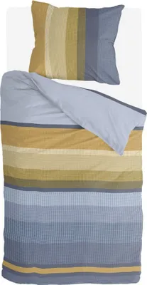 Produktbild von Byrklund Bettwäsche Golden Stripes Ockergelb - 155x220 cm