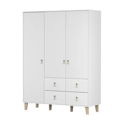 Produktbild von Schwebetürenschrank Kleiderschrank Schrank Garderobe Figo 19 (Weiß/Weiß) 150cm