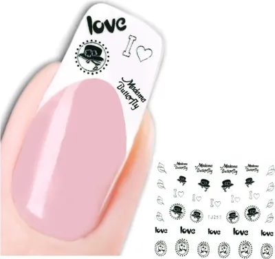 Produktbild von 3D Nagel Sticker Nail Art Aufkleber Love Herz Design