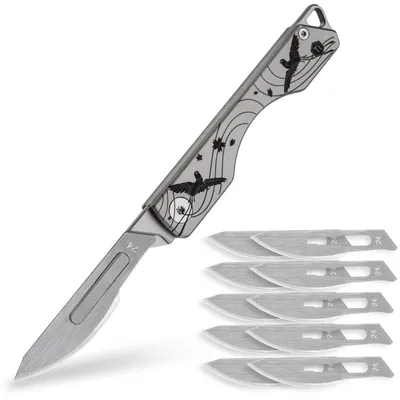 Produktbild von Klappmesser Titan mit auswechselbarer Klinge Nr. 24, EDC-Taschenmesser für Camping & Angeln