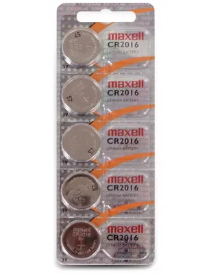 Produktbild von Maxell 18586100, Einwegbatterie, CR2016, Zink-Mangan-Dioxid (Zn/MnO2), 3 V, 90 mAh, Silber
