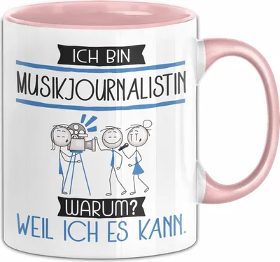 Produktbild von Musikjournalistin Tasse Geschenk Ich Bin Musikjournalistin Warum Weil Ich Es Kann Geschenkidee Geburtstag (Rosa)