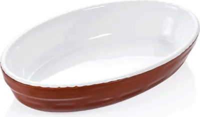Produktbild von Backform oval 24 x 14 x 4,5 cm braun, Porzellan