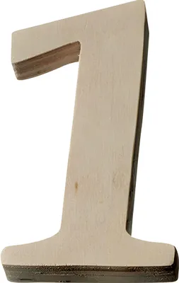 Produktbild von KNORR PRANDELL 218735671 Zahl groß 1 8 x 32 x 01 cm Sperrholz