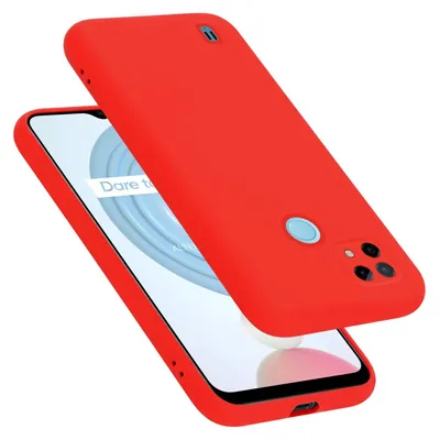 Obrázek produktu pro Cadorabo Protective Case for Realme C21 Case in Red Pouzdro na mobilní telefon TPU Etui