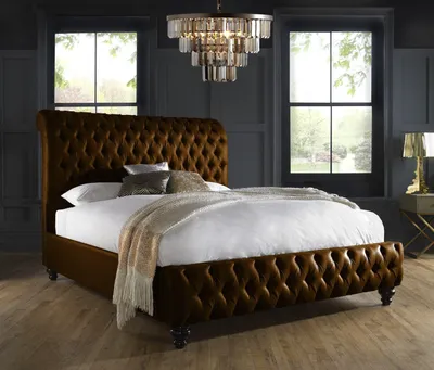 Image de Designer Lit rembourré Lits Hôtel Chesterfield Lit d'hôtel en similicuir 180x200