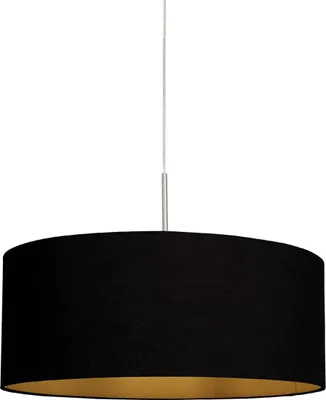 Image de Suspension - noir - Sparkled Light - lin métal textile - Ø 50cm - E27 - 3959ST - Steinhauer