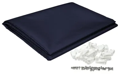 Produktbild von sunprotect 12568 Sonnensegel für Seilspann-Markise, 2,7 x 1,4 m, inkl. Laufhaken, Sonnenschutz für Pergola Wintergarten Terrasse, dunkelblau, 21-teilig (1 Set)