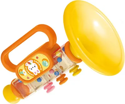 Produktbild von Trompetenspielzeug für Kinder, niedlicher Cartoon, leuchtende Farben, multifunktionale Babymusik für die Früherziehung, Gelb