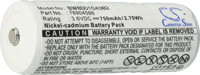Produktbild von vhbw Akku Ersatz für 78904586 für Medizintechnik (750 mAh, 3,6 V, NiCd)