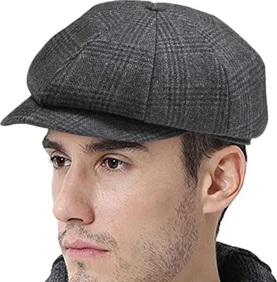 Produktbild von Mode Vintage Wolle gemischt Baskenmütze Casual Short Brim Cap Baskenmütze Flat Top Hut Newsboy Flat Top Baskenmütze