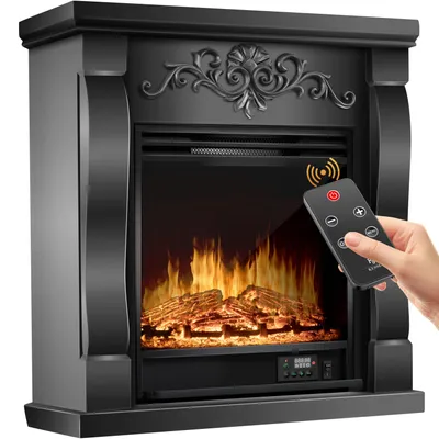 Produktbild von KESSER® Elektrokamin Standkamin - Kamin elektrisch mit LED 3D-Flammeneffekt, Mit Heizung Heizfunktion, Elektro Kamin mit 1800W Leistung, Wochentimer, Thermostat, Fernbedienung, dimmbar