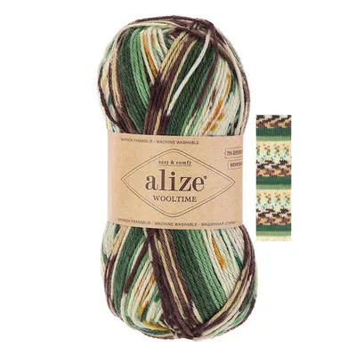 Produktbild von Strickgarn Alize Wooltime 100g 75% Wolle  100 Strickgarn Häkelgarn Farbwahl