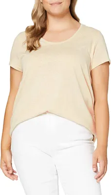 Produktbild von ONLY Carmakoma Damen Carglitter Life Ss O-Neck Top Shirt