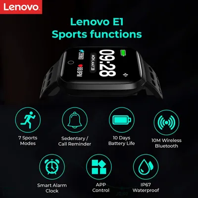 Obrázek produktu pro Chytré hodinky Lenovo E1 Pro s měřením krevního kyslíku a krevního tlaku