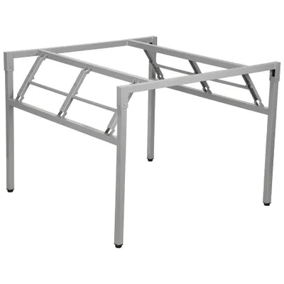 Image de Cadre de table pliant, bureau NY-A024, pour bureau, hôtel, restaurant, dimensions 76x76x72,5 cm, gris