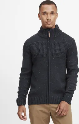 Produktbild von INDICODE IDBergen Herren Strickjacke Cardigan Grobstrick mit Stehkragen