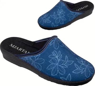 Zdjęcie produktu dla Damskie niebieskie kapcie Mjartan 6057 LA233