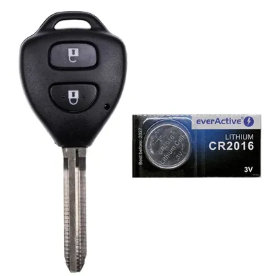Zdjęcie produktu dla Pilot samochodowy 1x obudowa 2 przyciski + 1x zaślepka + 1x bateria CR2016 kompatybilna z Toyota Avensis T27