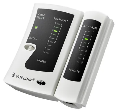 Obrázek produktu pro Testovací přístroj pro kabely RJ45 a RJ11, pro testování LAN a telefonních kabelů