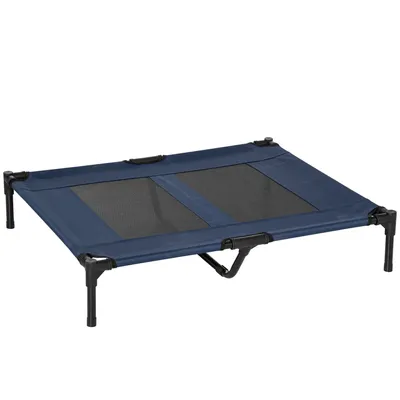 Produktbild von PawHut Hundeliege outdoor Schlafplatz Hundebett Hundesofa Haustierbett Katzenbett Dunkelblau 92 x 76 x 18 cm