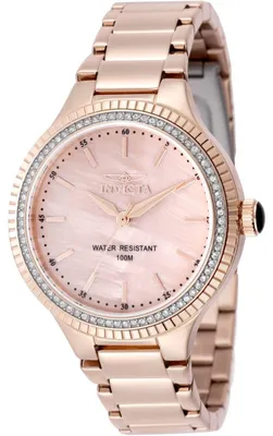 Obrázok produktu pre Invicta Angel 50647 Dámske Hodinky - Quartz Hnutie - Nerezová Oceľ s Rúžovým Zlato Ciferníkom - 38 mm