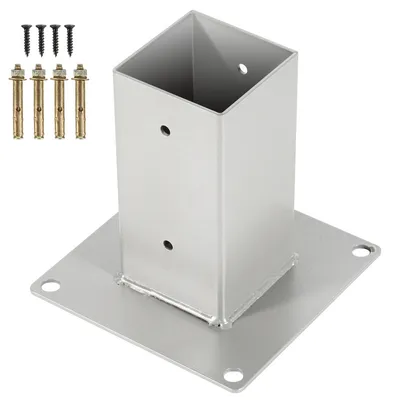 Immagine prodotto di Manicotto avvitabile per pali quadrati Supporto per pali Ancoraggio per pali quadrati 4 pezzi 120*120 mm