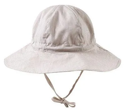 Immagine prodotto di Cappellino parasole regolabile per neonati, protezione UV, beige e bianco, 50 cm